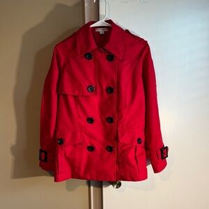 Pendleton Red Trench Coat – Women’s Size 8 – Classic Style
